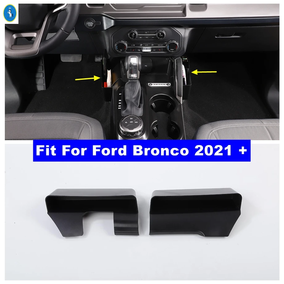 

Side Center Control Gear Panel Gap Organizer Phone Coins Keys Cards Container Storage Box For Ford Bronco 2021 2022 Accessories