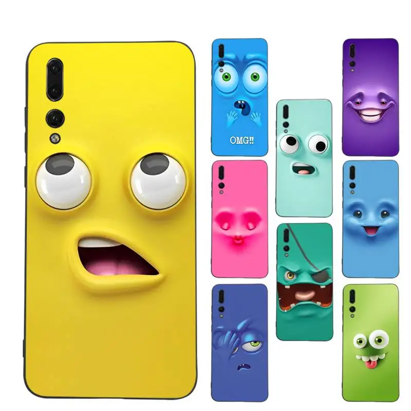 

RuiCaiCa Funny Face Phone Case Soft Silicone Case For Huawei p 30lite p30 20pro p40lite P30 Capa