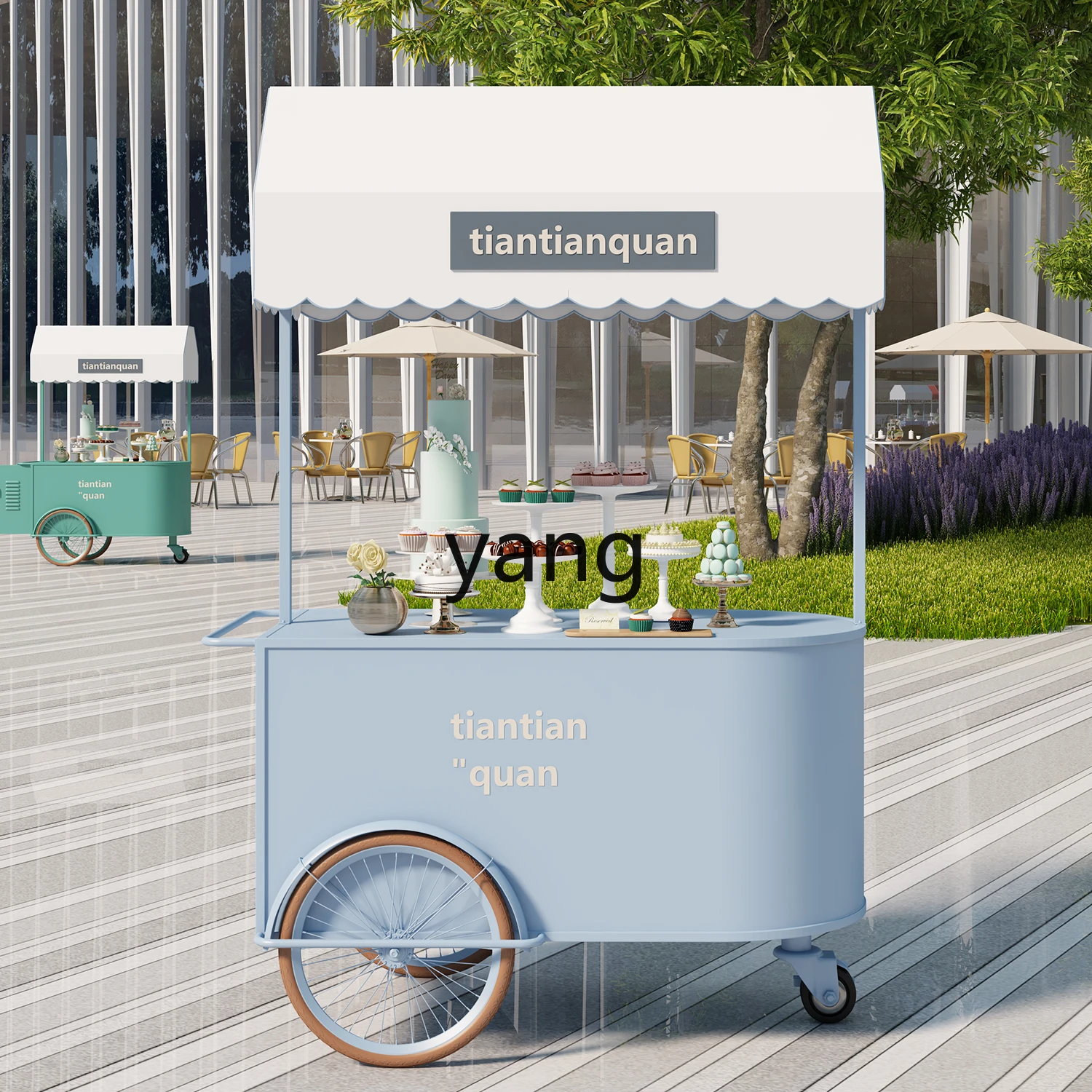 YJQ уличная тележка для ночного рынка закусочный рынок живописное место мобильные