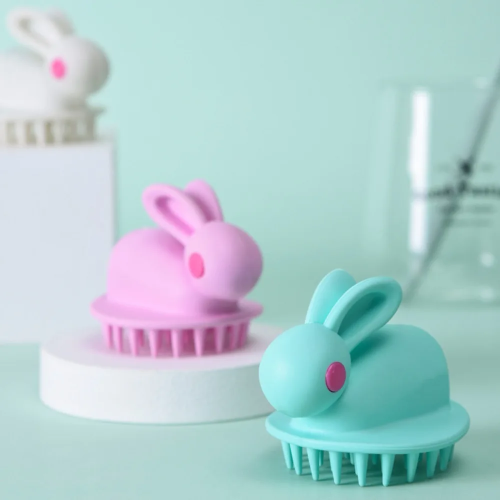 Массажная щетка для мытья шампуня в форме кролика