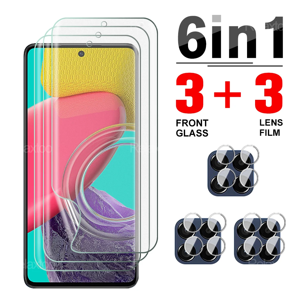 

6 в 1 Гидрогелевая мягкая пленка, полное покрытие, Защитная пленка для Samsung Galaxy M53 M52 5G M51 M32 4G M31 M12, Защитная пленка для экрана, защитная пленка