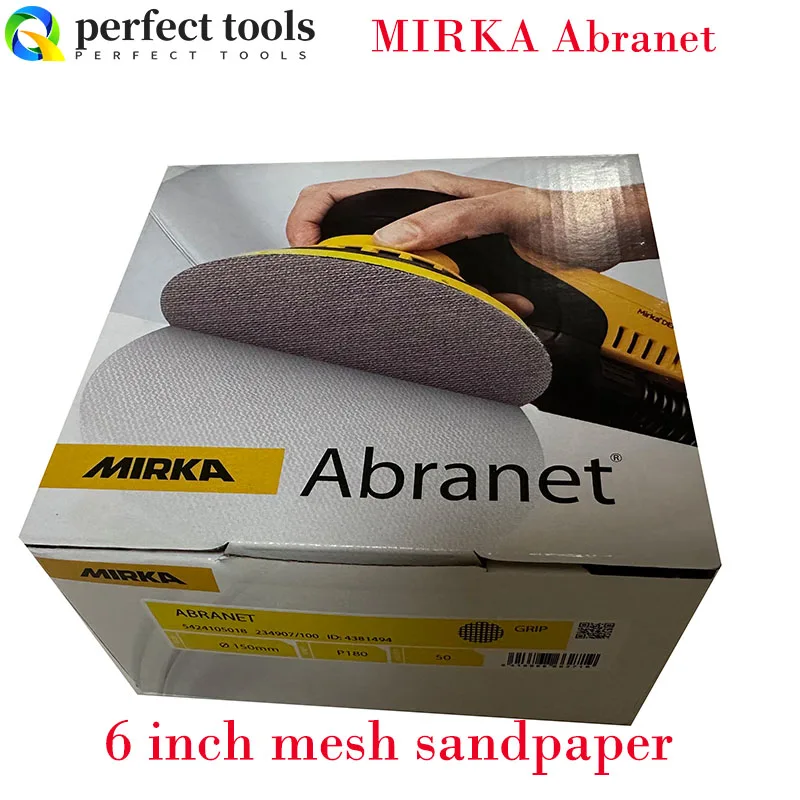 Mirka Abranet 6-дюймовые абразивные безпылевые шлифовальные диски с зернистостью 180