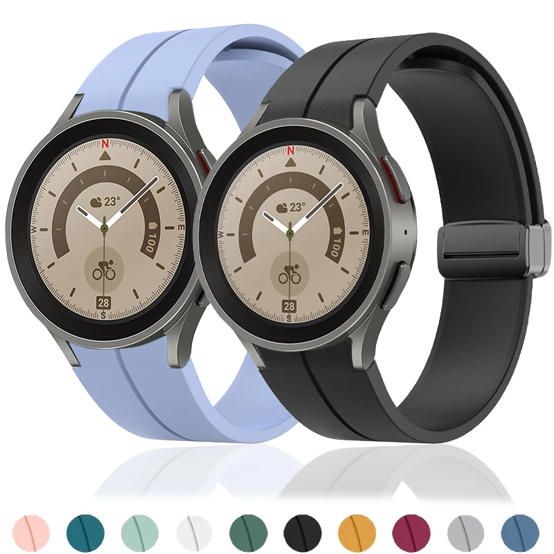 

Оригинальный силиконовый ремешок для Samsung Galaxy Watch 4/5/5 Pro 45 мм 44 мм 40 мм, браслеты Galaxy Watch 4 Classic 42 46 мм