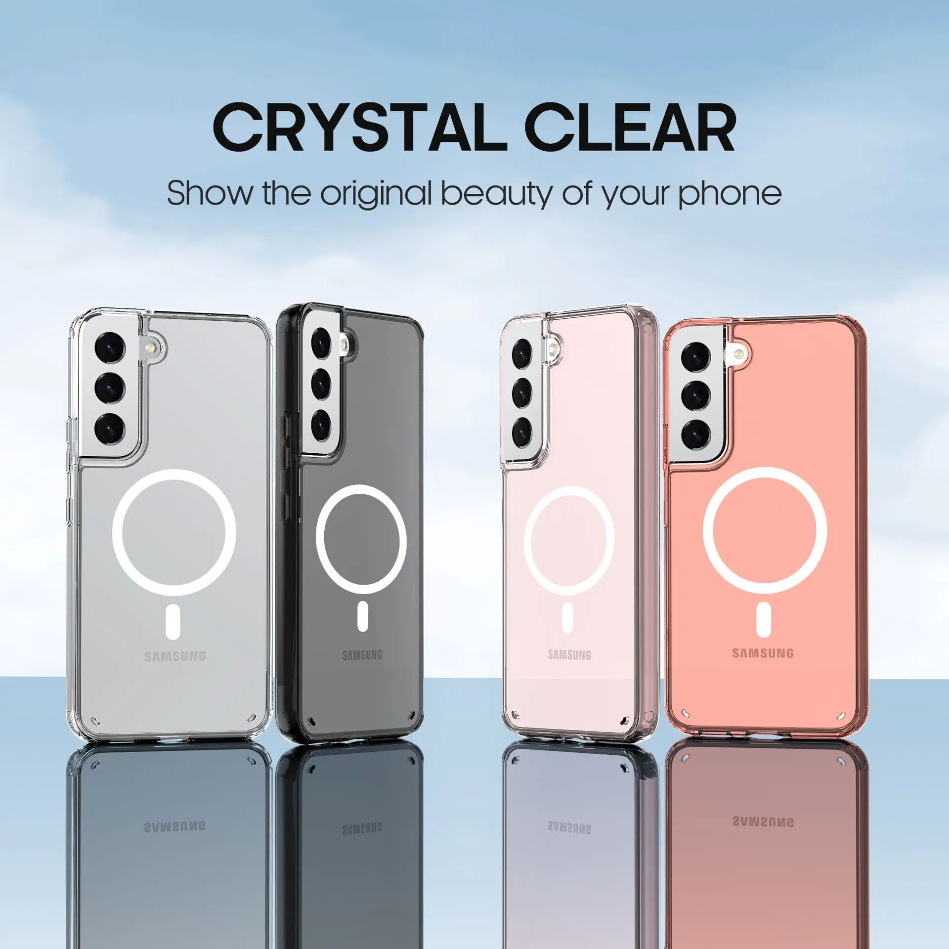 

2022 Newest Magnetic Case For Samsung Galaxy S22 Ultra 5G Case Wireless Charger Magsafe Magnet For Galaxy Plus Back Cover Case