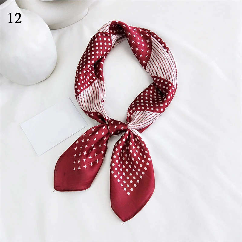 

Новый Шелковый шарф, квадратный женский модный шейный платок, весенне-летние декоративные шарфы, маленькие шарфы, подарок для женщин