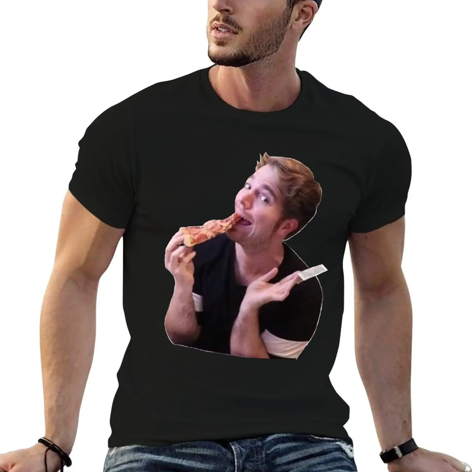 Фото Футболка Shane Dawson Pizza, футболки с рисунком для мужчин, футболка с аниме, футболки с принтом для мужчин, футболка №1