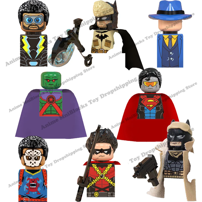 WM6038 Бэтмен вопрос Робин черный молния эдикатор Аниме Кукла мини Экшн-фигурки