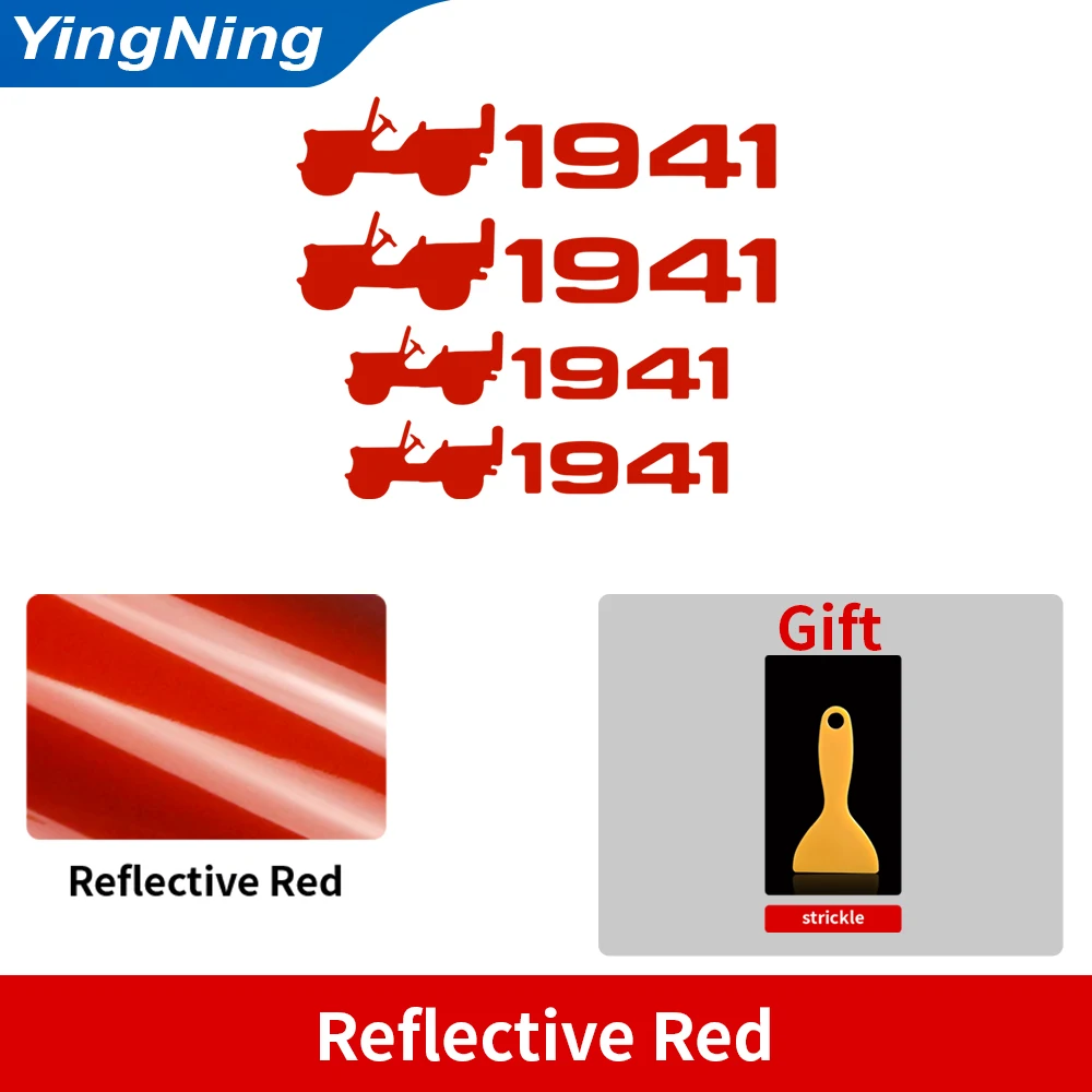 

4 шт. 1941 светоотражающие автомобильные наклейки виниловые окна капота корпуса багажника наклейки водонепроницаемые для Jeep Gladiator JL Renegade