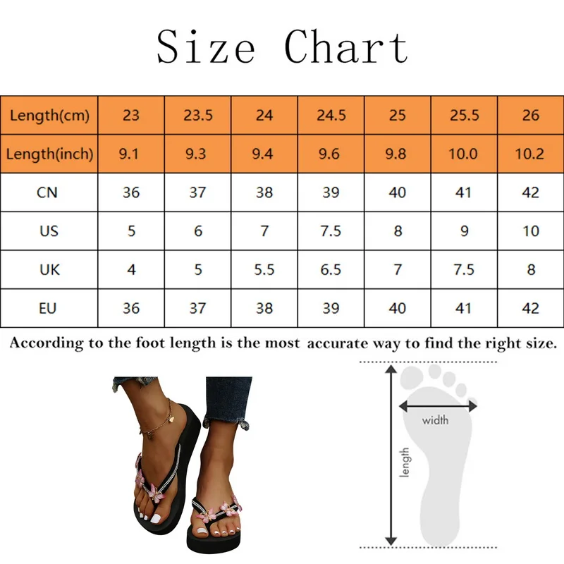 Butterfly Beach Slippers Women Platform Wedges Sandals High Heels Flip Flops Summer 2023 Women Shoes Beach Solid Slides