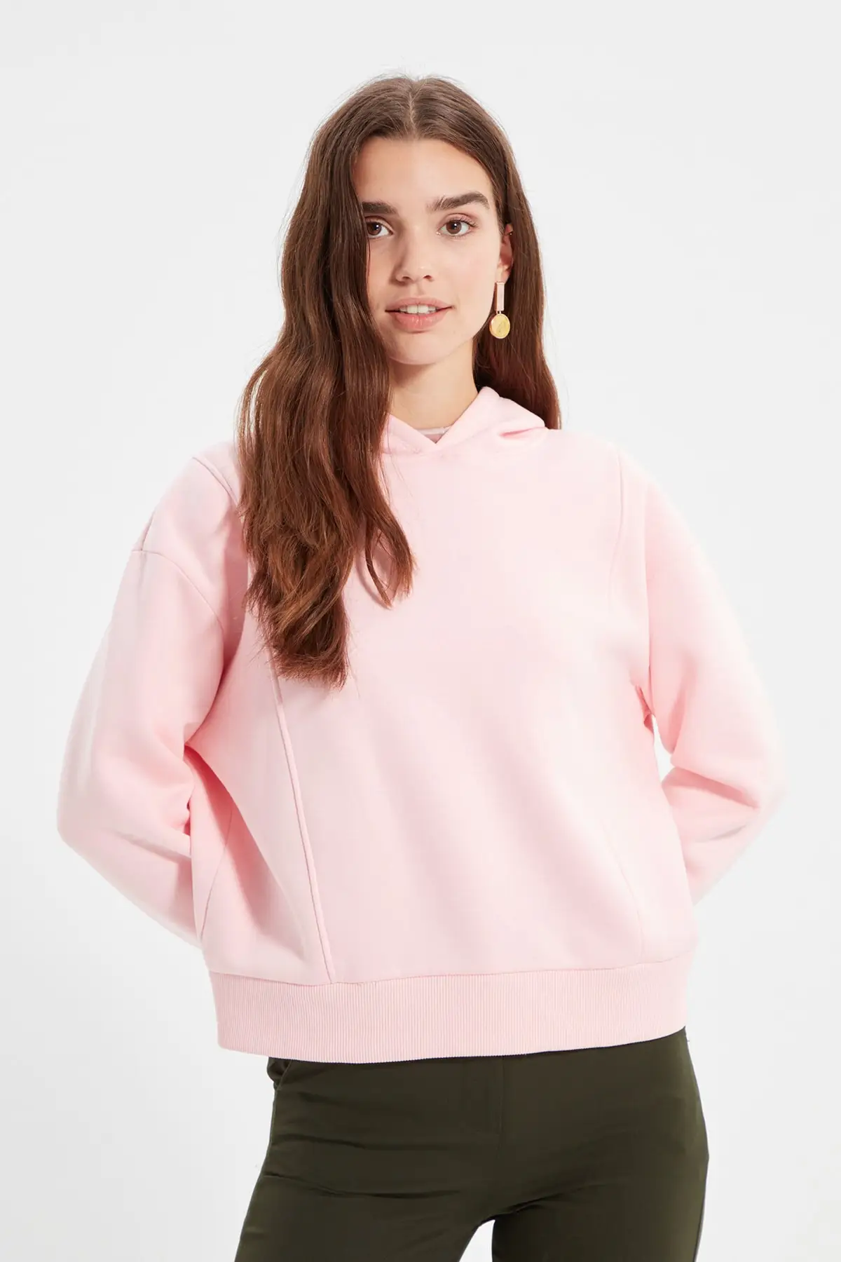 

Pink Rib Detaylı Basic Şardonlu Knitted Sweatshirt Christmas gift