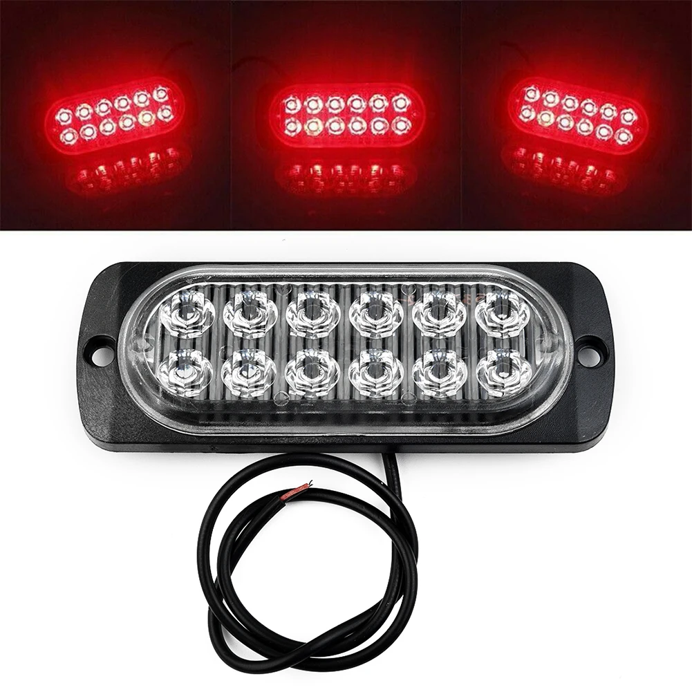 

Durable High Quality New Practical LED Urgent Light Fog Lamp Bus Cab Rear Red Replacement Truck Universal 12Led