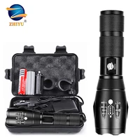 zhiyu led tactical flashlight s1000 high lumen5 modeszoomable water resistant handheld light best campingoutdoorhiking