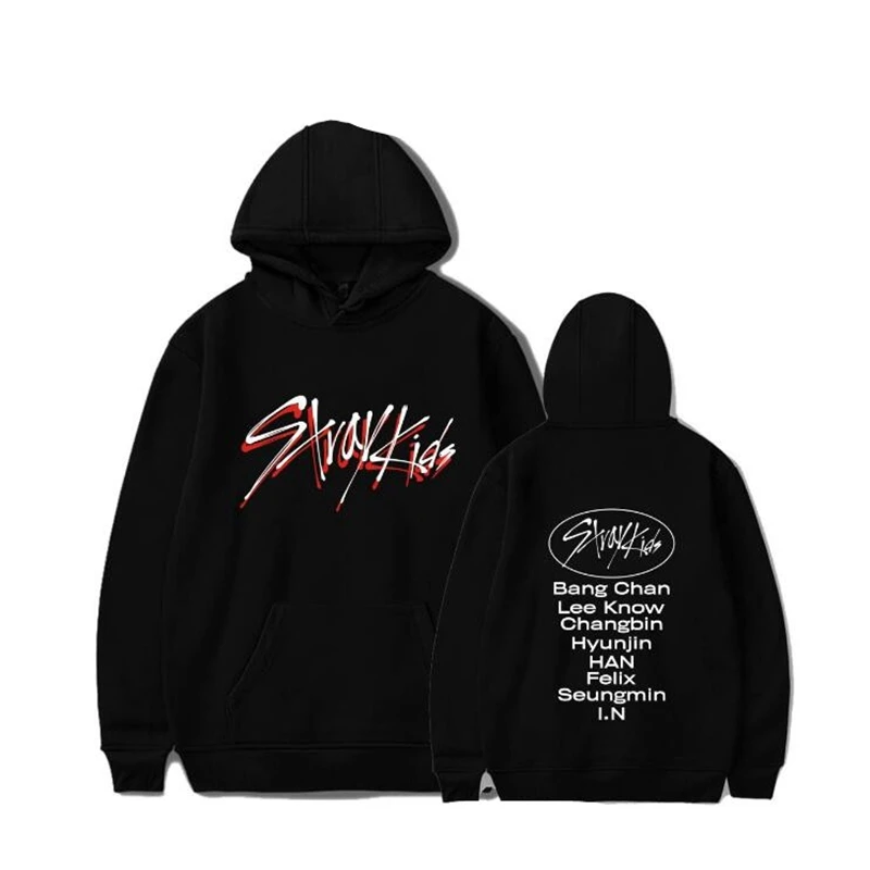 

Детские толстовки с капюшоном Kpop StrayKids ablum GO, свитшот с принтом бан чанбин, унисекс, пуловер в полоску, свитшоты