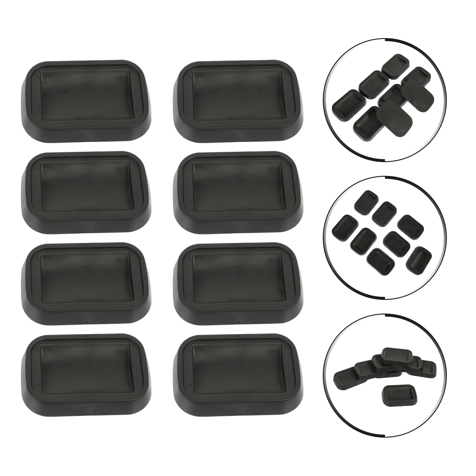 

8pcs Household Furniture Wheel Caster Cups Table Leg Floor Protectors (Black)