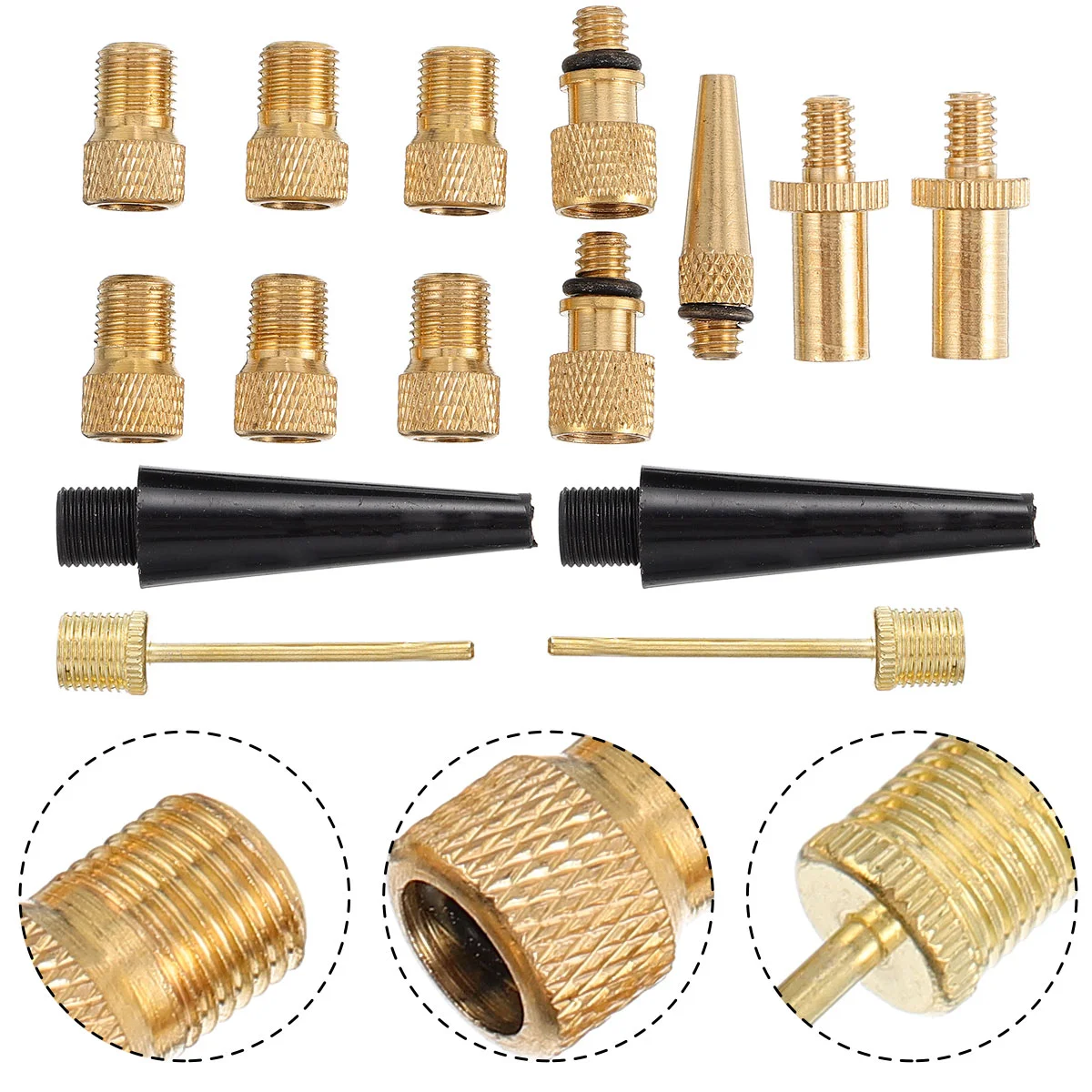 

15 Pcs Bike Adapter Tool Ball Pump Needle Bike Tire Pump Adapter