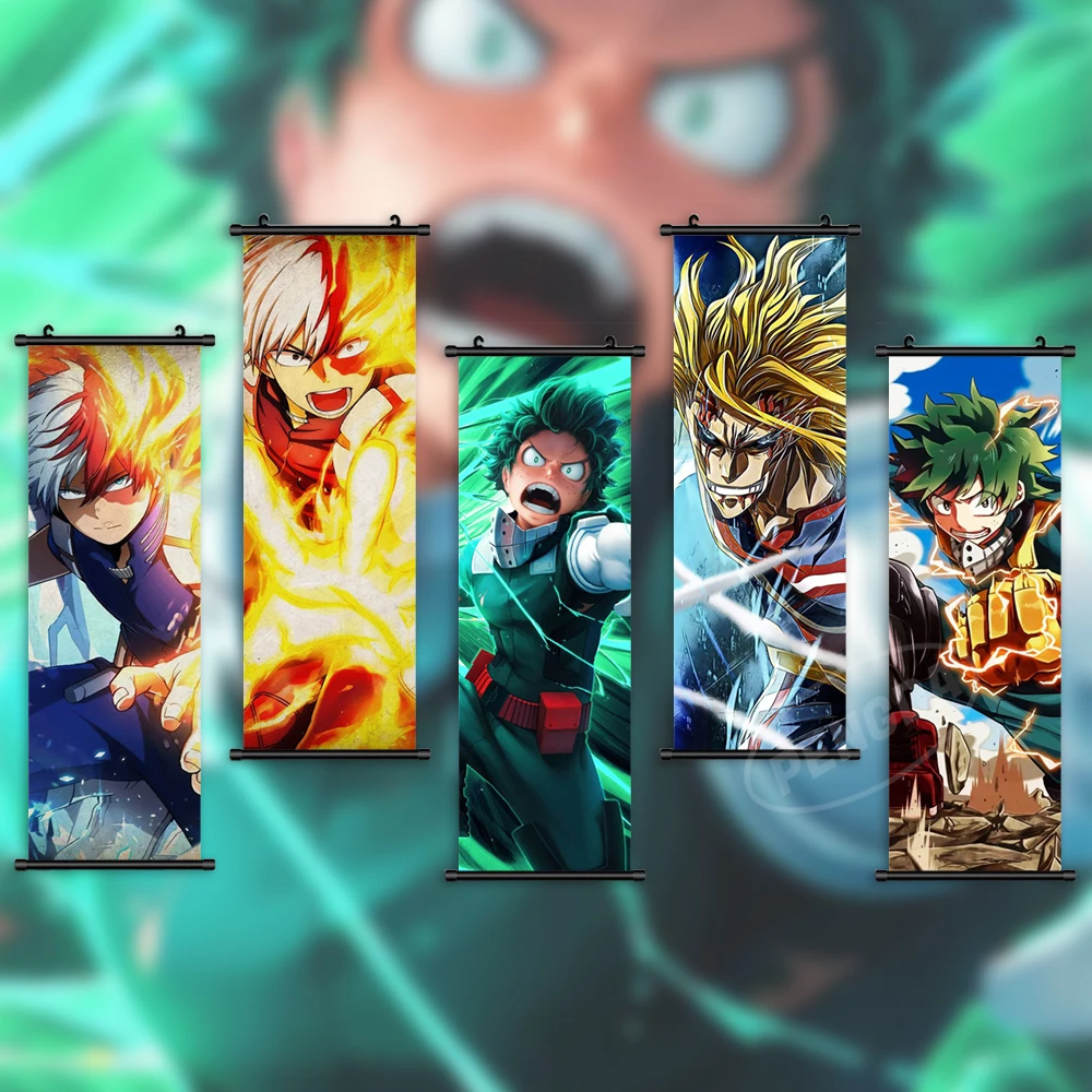 

Рисунок на холсте моя геройская академия, Bakugou Katsuki, домашний декор, Постер Тодороки шото, Свиток, настенное искусство