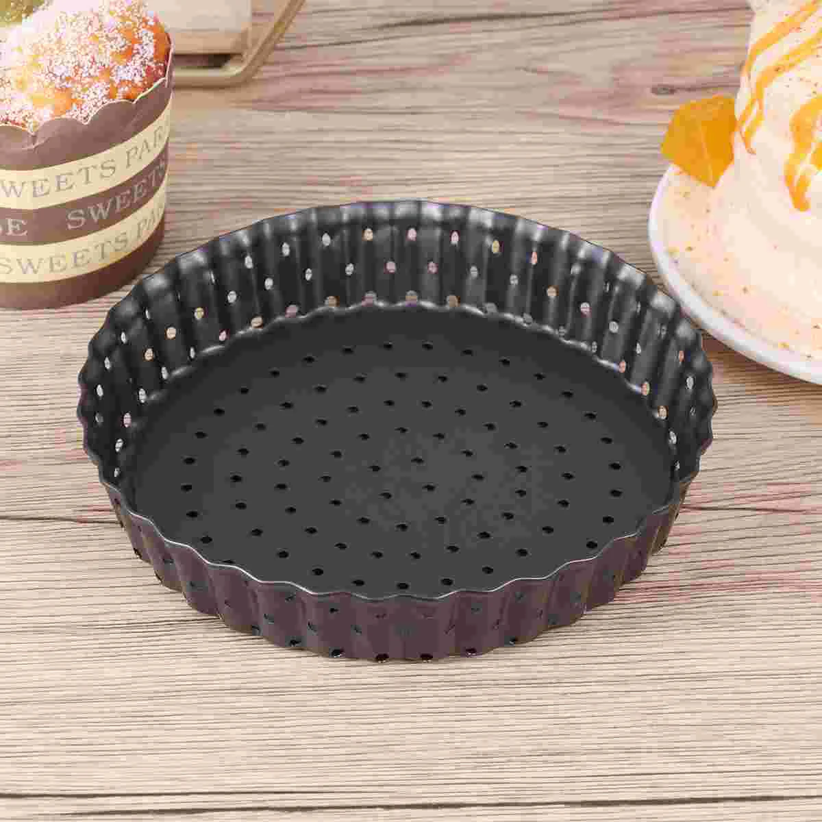 

Pizza Pan Baking Tray Ovenround Trays Non Sticksteel Holes Large Dishes Screen Mesh Punched Dough Set Tart Tools