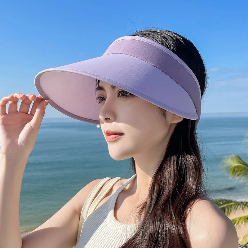 

2023 Sunscreen Hat Women's New Korean Duck Tongue Hat Summer Sports Cycling Empty Top Hat Outdoor Hairpin Hat