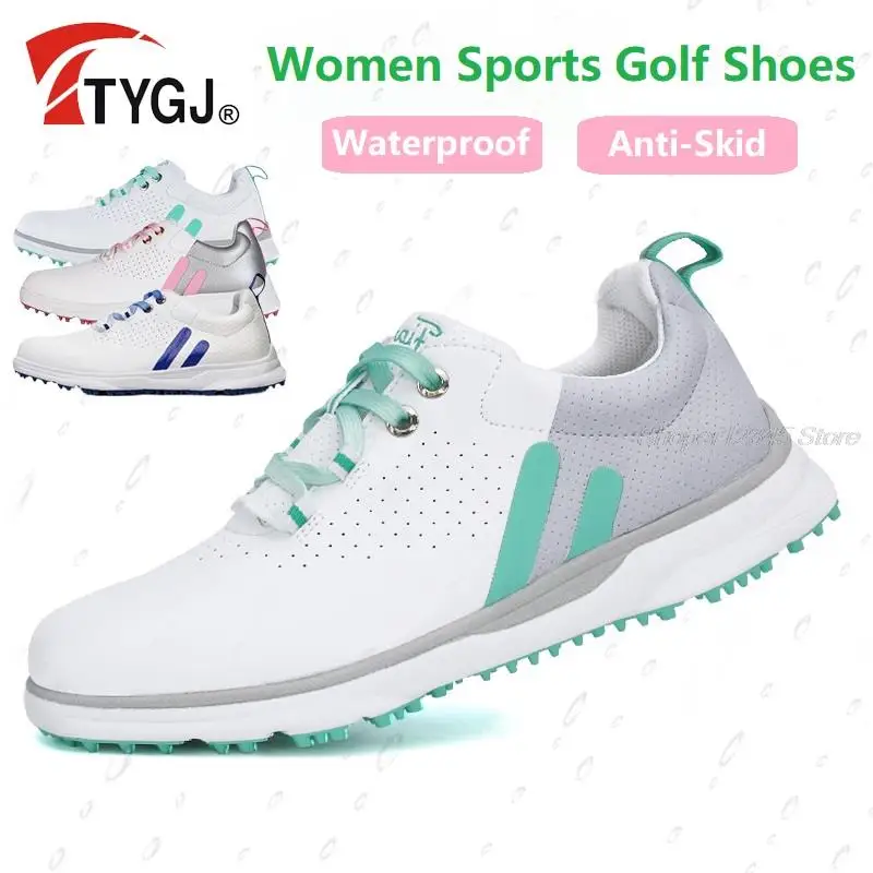 Ttygj Golf Shoes Women's Waterproof Sports Shoes Women Anti Slip Walking Sneakers Ladies Breathable Mesh Golf Footwear