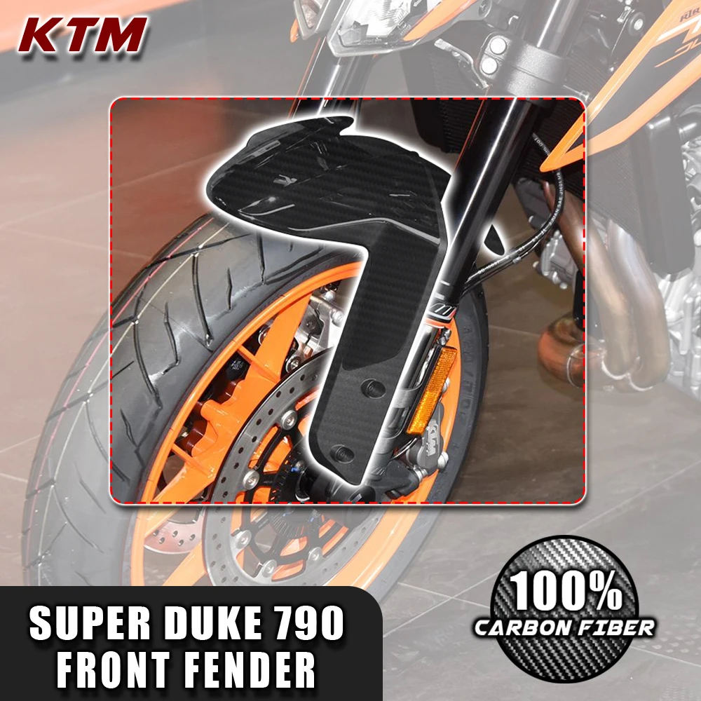 

For KTM Superduke 790 2018 2020 2021 2022 100% Full Dry Carbon Fiber Body Fairing Kits Parts front fender cover Motorcycle