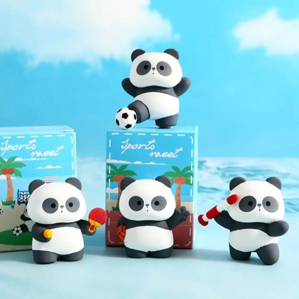 Новые мини-статуэтки панды украшения для дома из смолы настольные