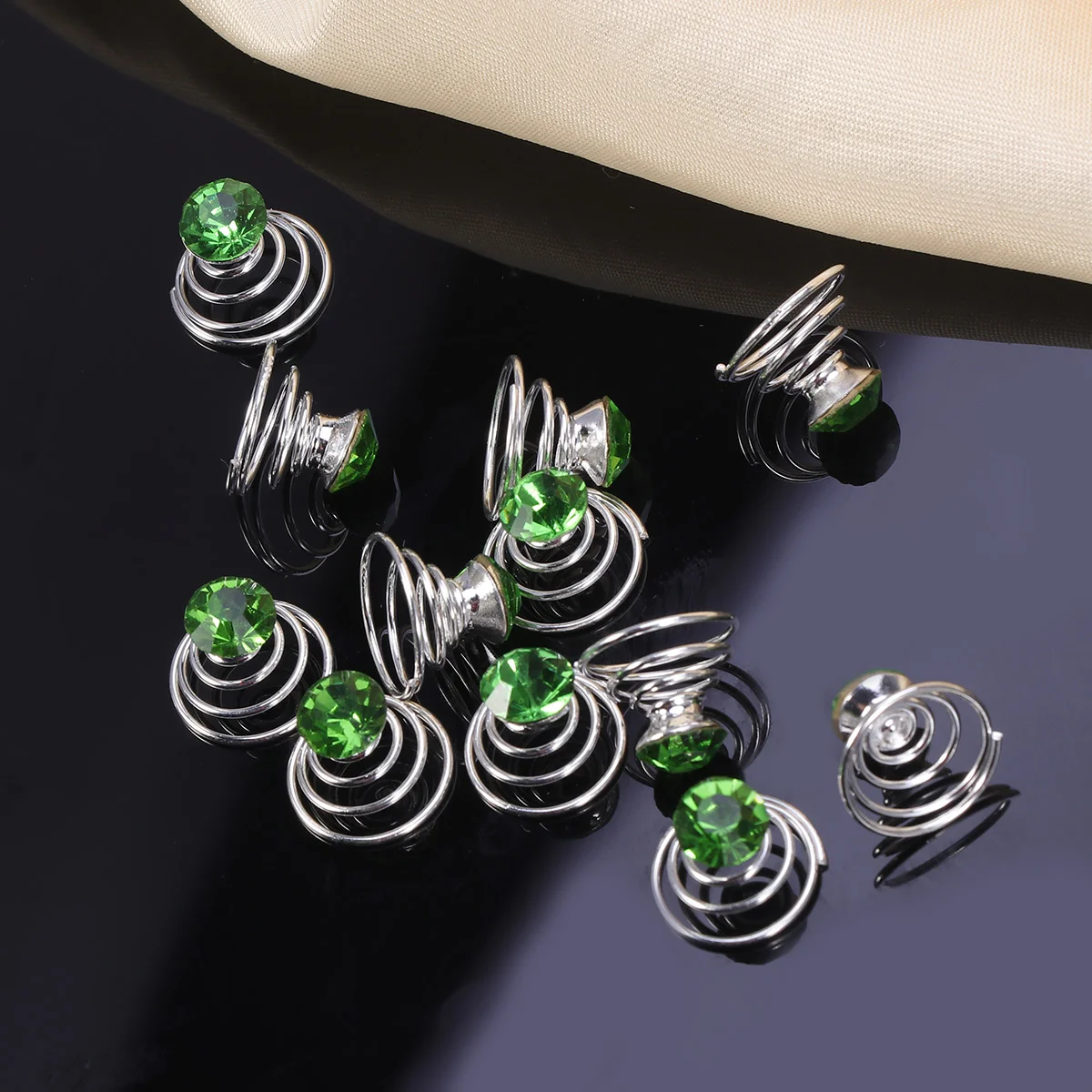 

12 Pcs Pearl Hair Accessories Women Hairpin Ladies Spiral Bridal Coil Clamp Miss
