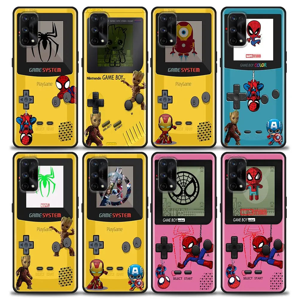 

Чехол для смартфона Game-Boy герои Marvel для Realme C35 C33 C31 C30 C30S C21 C21Y C20 C15 C12 C11 C3 C2 GT Neo 2 Pro