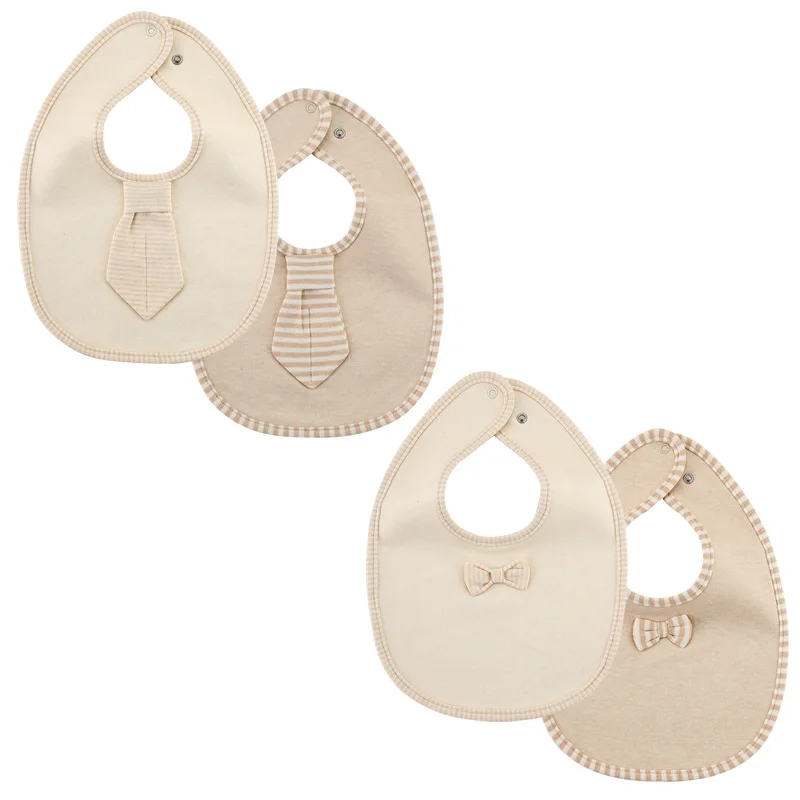 2 шт./Лот Водонепроницаемый однотонный хлопковый удобный слюнявчик для младенцев