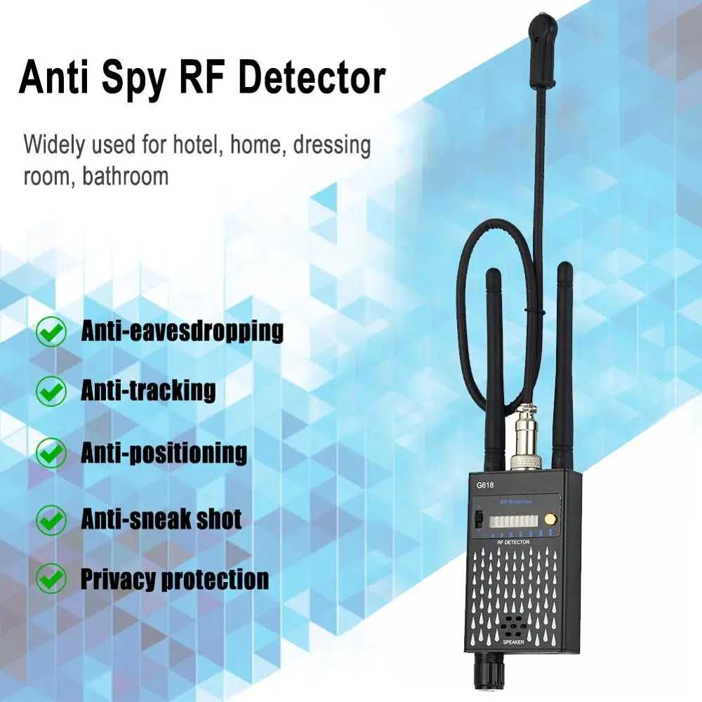 anti spy wireless rf bug detector gsm gps tracker for car hidden camera eavesdropping professional spy device signal finder free global shipping