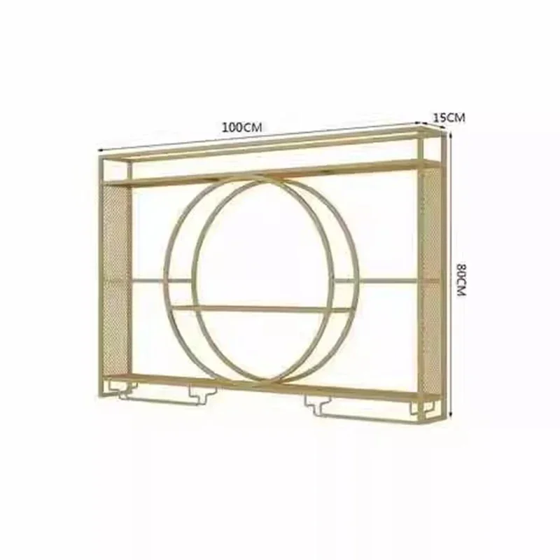 Европейская Винная стойка настенная Мини Золотая черная домашняя кухонная