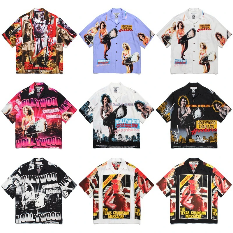 

Top Quality WACKO MARIA Shirts Men Women Digital Print 2023ss Hawaiian Shirt Top Tee New Fasion