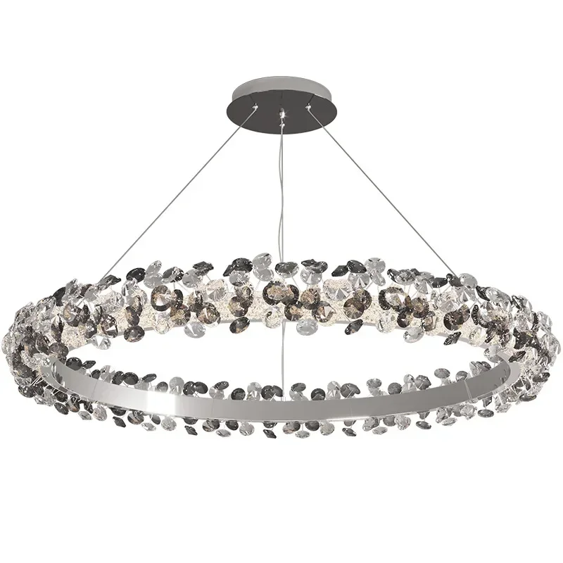 Роскошные хрустальные подвесные светильники с кольцом подсолнуха скандинавские