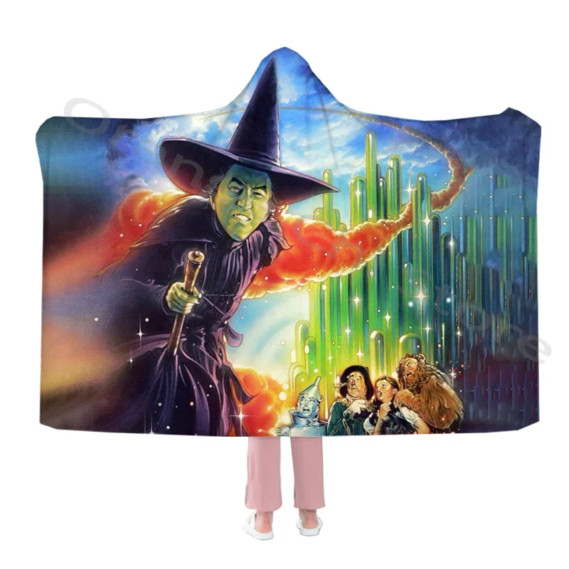

New The Wizardof Oz Printed Hooded Blanket and Fancy Cape Warm and Soft Flannel Blanket for Adults and Children for All Seasons