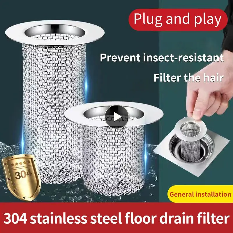 

Anti-clogging Drain Hole Filter Drain Cover Multi Size Fine Mesh Floor Drain Sink Plug Stainless Steel Filter Screen Sink Filter