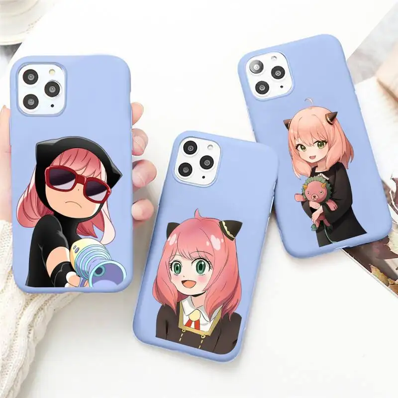 

SPY×FAMILY Phone Case For IPhone 11 12 13 14 Pro Max 7 8 Plus XS XR 12mini Se 2020 Candy Case