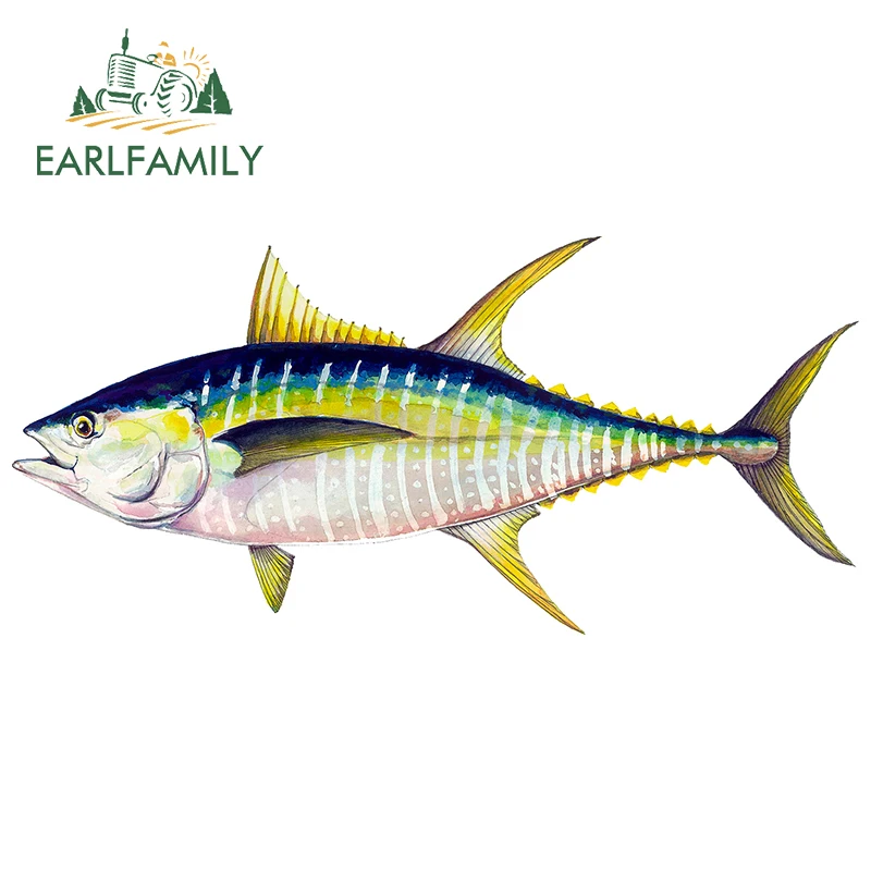 

EARLFAMILY 13 см для YellowFin Tuna, тонкие автомобильные наклейки, водонепроницаемая наклейка, Стайлинг автомобиля, виниловый материал, устойчивый к царапинам для JDM SUV RV