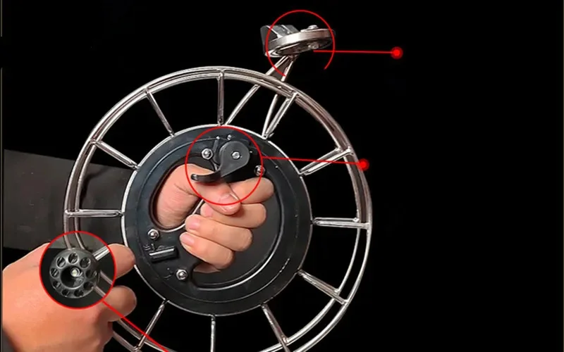 Бесплатная доставка большое колесо для воздушного змея катушка из нержавеющей