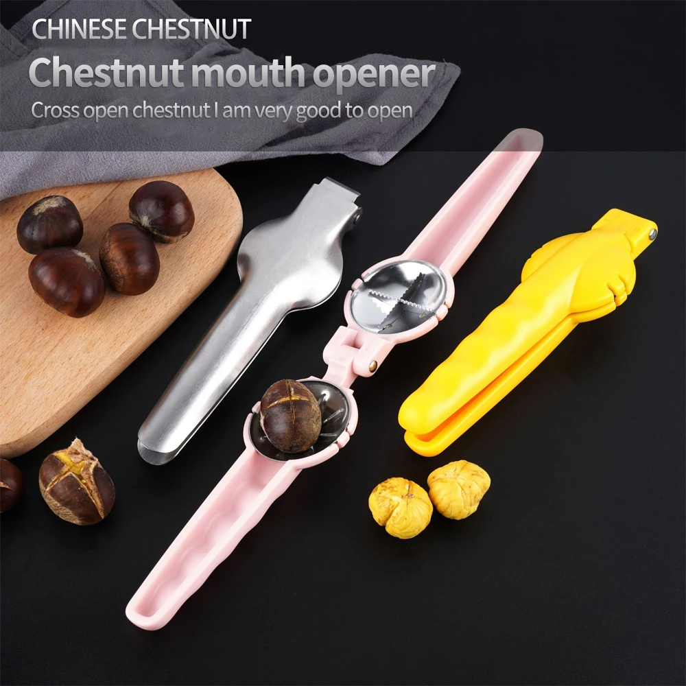 

2in1 Quick Chestnut Machine Stainless Steel Kitchen Accessori Home Portable Opener Nut Cracker Sheller Kitchen Tool