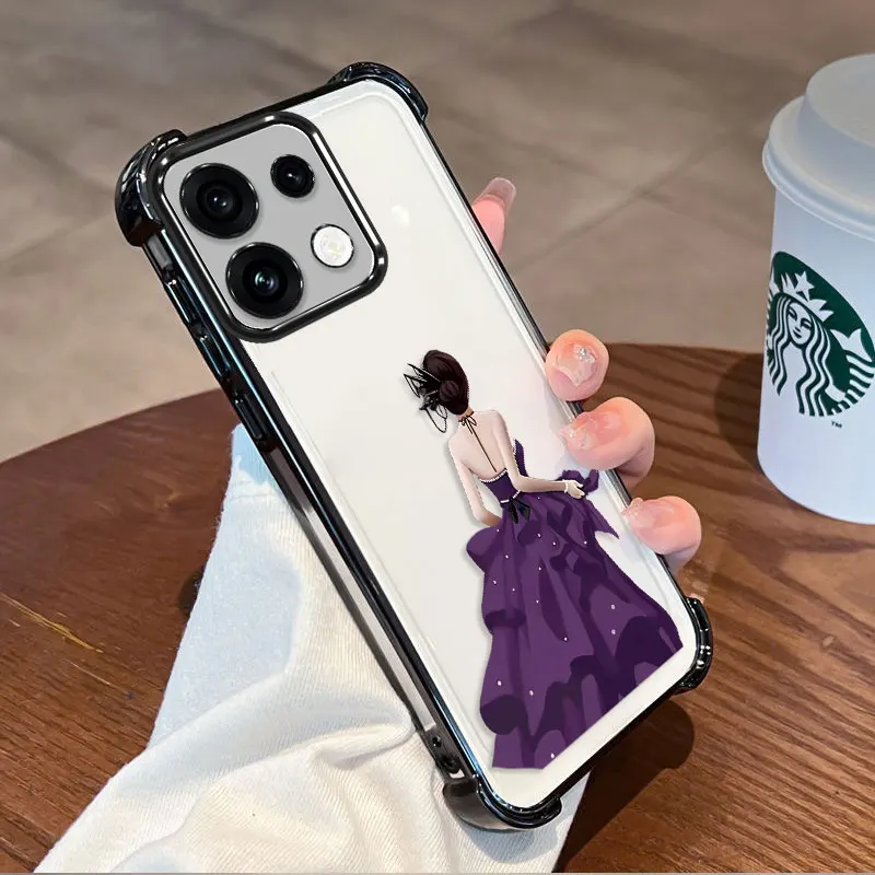 Фото Чехол с покрытием для OPPO Reno 16 Pro 16F 16FS Reno16 F FS 5G, противоударный чехол из ТПУ с принтом бабочки, защита по четырем углам №3