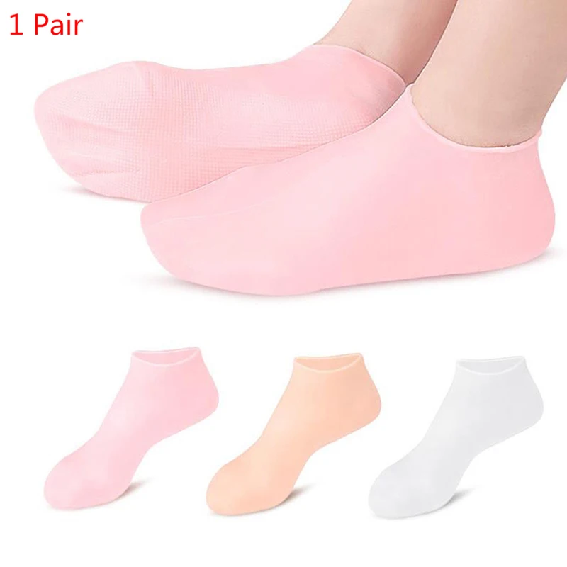 

1 пара носков для ухода за ногами спа для домашнего использования новые силиконовые Увлажняющие гелевые носки для пятки с треснутыми носкам...