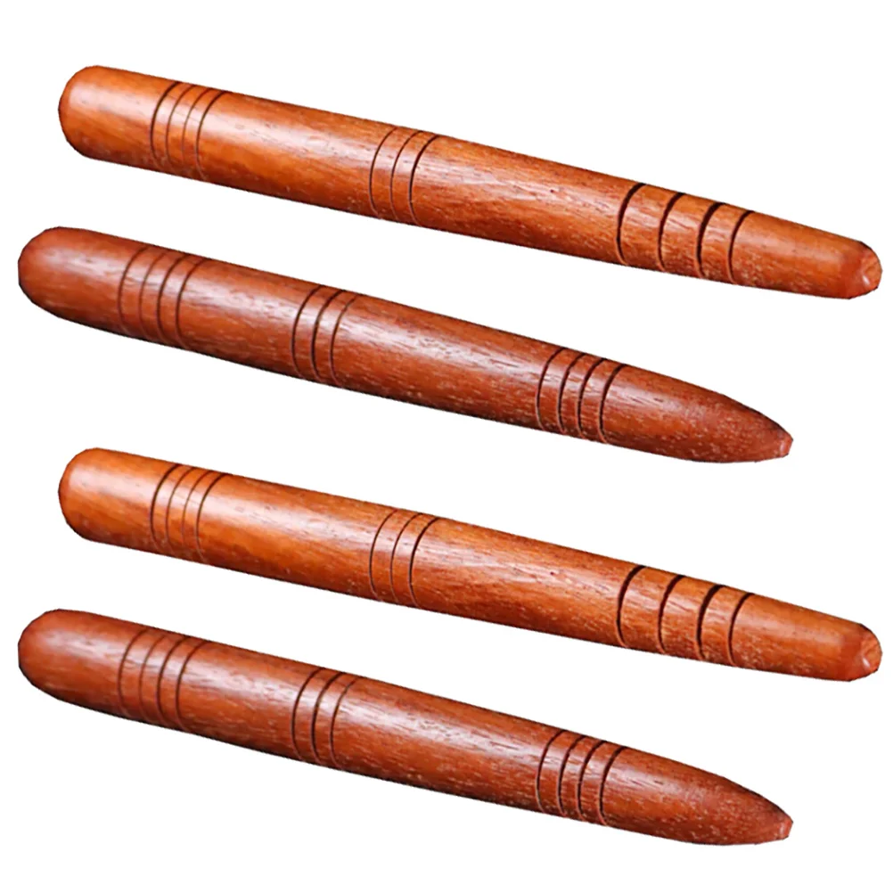 

4 Pcs Acupuncture Stick Self-Massage Acupressure Bar Practical Pens Household Massaging Tools Acupoint Care Rod Wooden