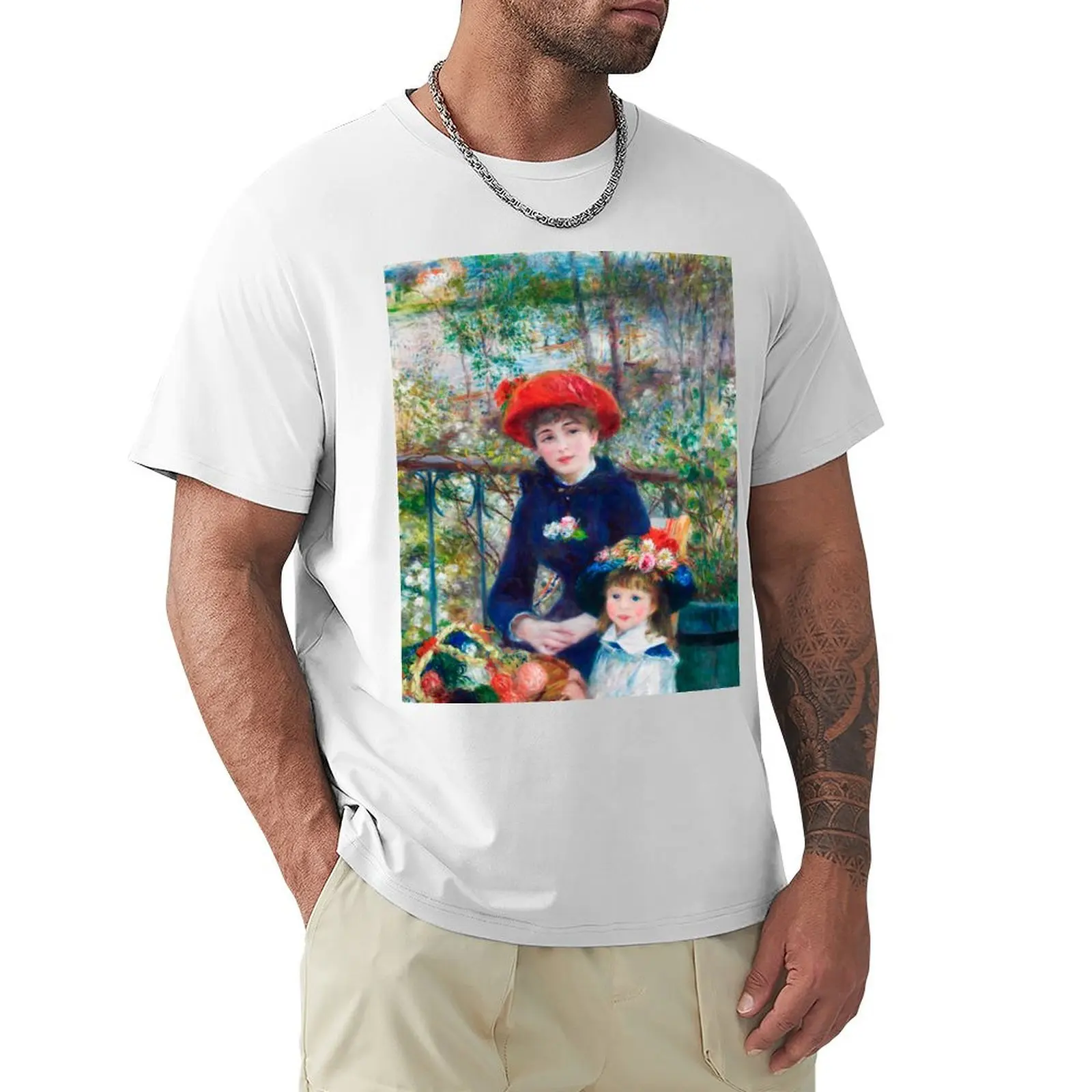 Футболка Two Sisters-Renoir синяя арховая винтажная футболка с рисунком уличная одежда