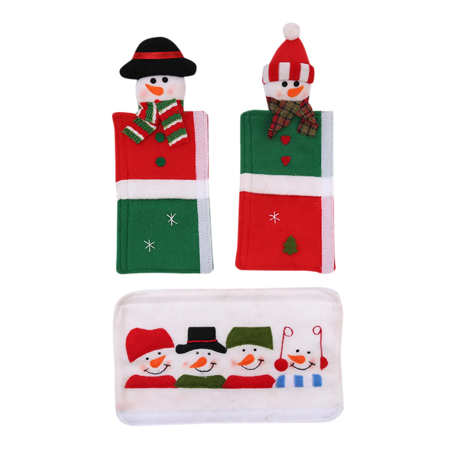 

Рождественское искусственное покрытие, украшения для дверных ручек, кухонное приспособление в форме снеговика для рождественских украшен...