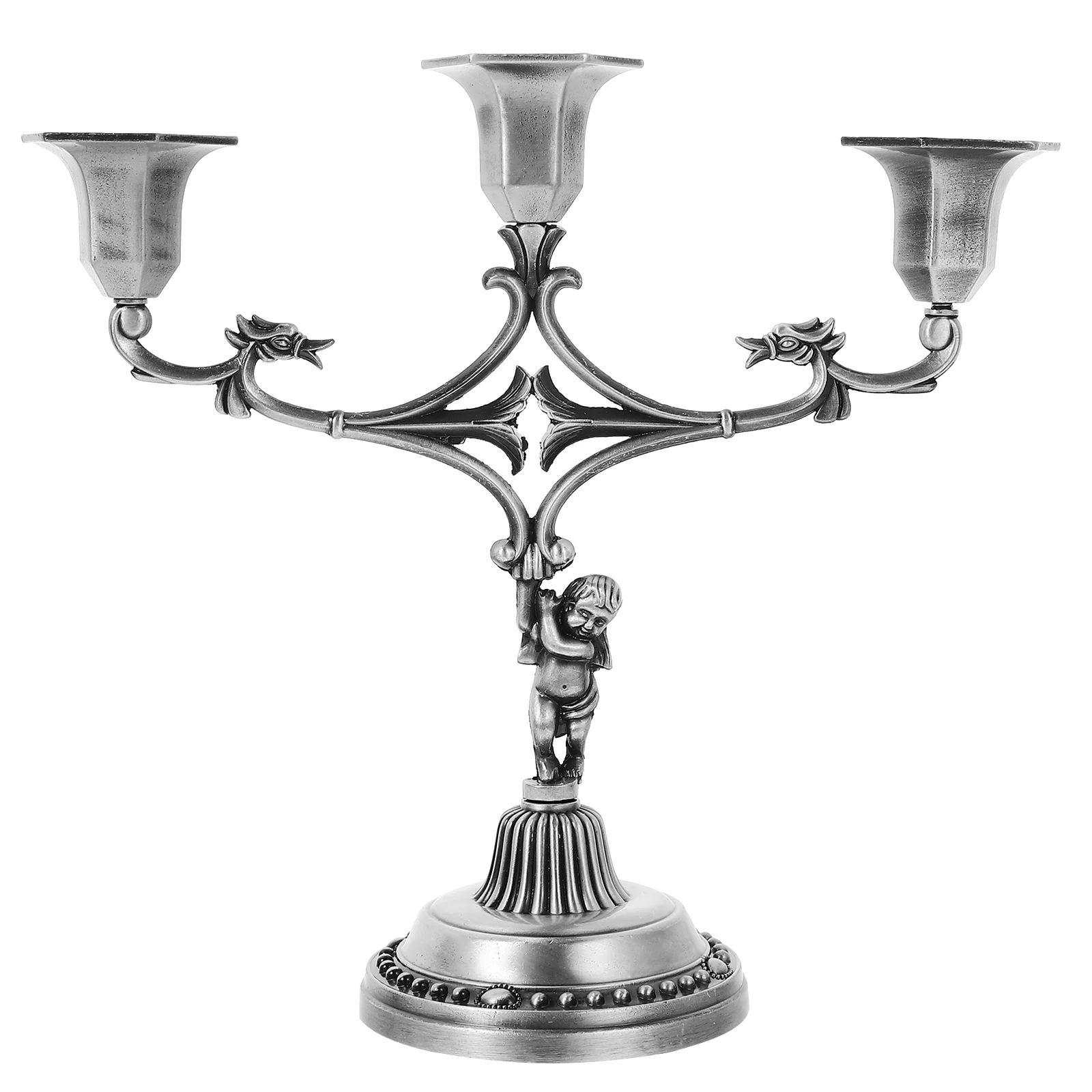 

Ornaments Zinc Alloy Candlestick Holders Wedding Party Decoration Banquet Vintage