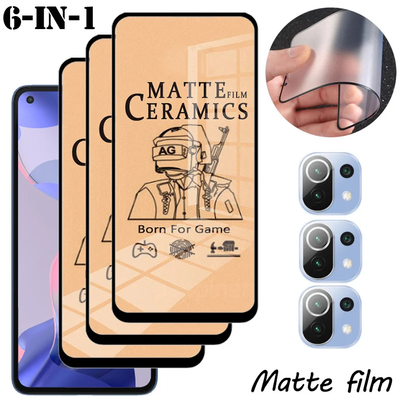 

Matte Ceramic Soft Glass film for xiaomi mi11 lite Screen Protector mi 11i mi 11 lite Camera protection 11 t xiaomi 11t pro