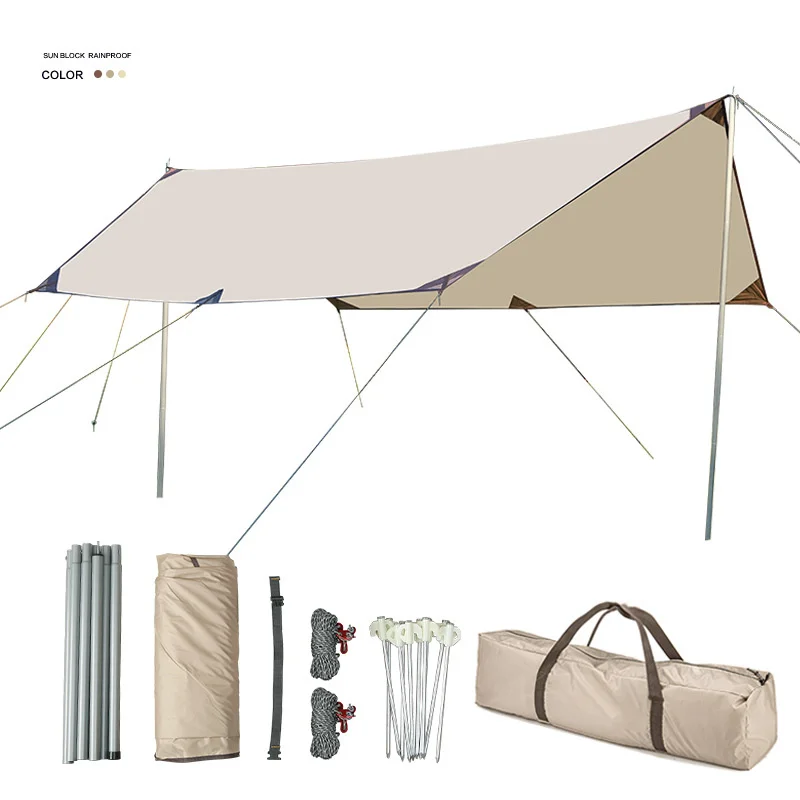 

Camping Tent 5-8 Persons UV Risistant 150D Oxford Cloth Sun Shelter Waterproof PU3000+ Shadow Shade More Than 10²m
