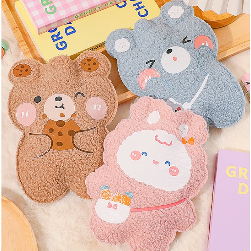 

2022 Милая мультяшная бутылка для горячей воды, зимний тепловой контейнер, мини-сумка для горячей воды 350 мл, безопасная фотография