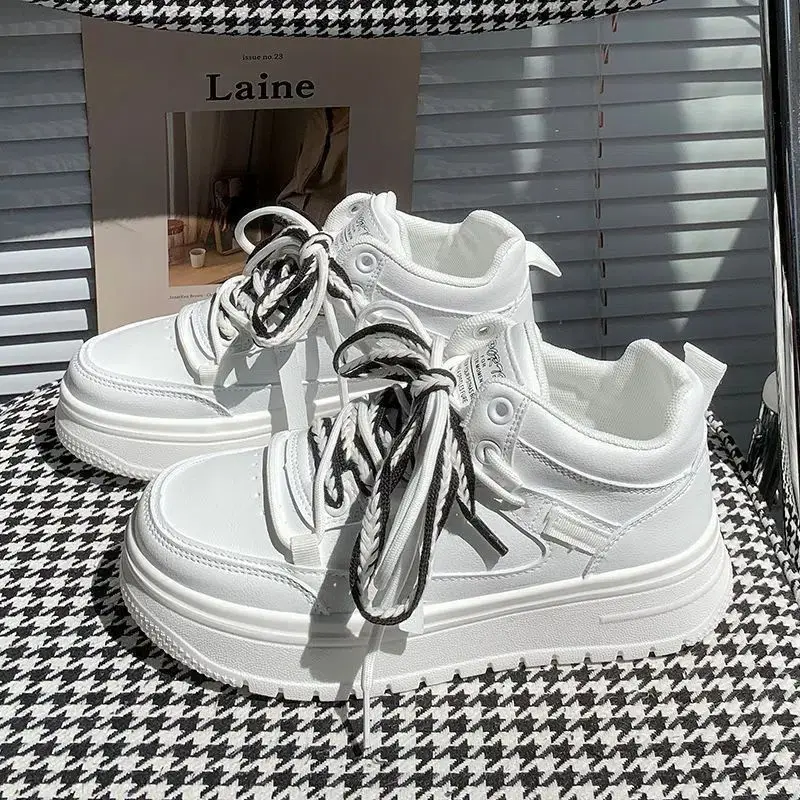 SHANPA белые повседневные кроссовки в студенческом стиле дышащая женская обувь на