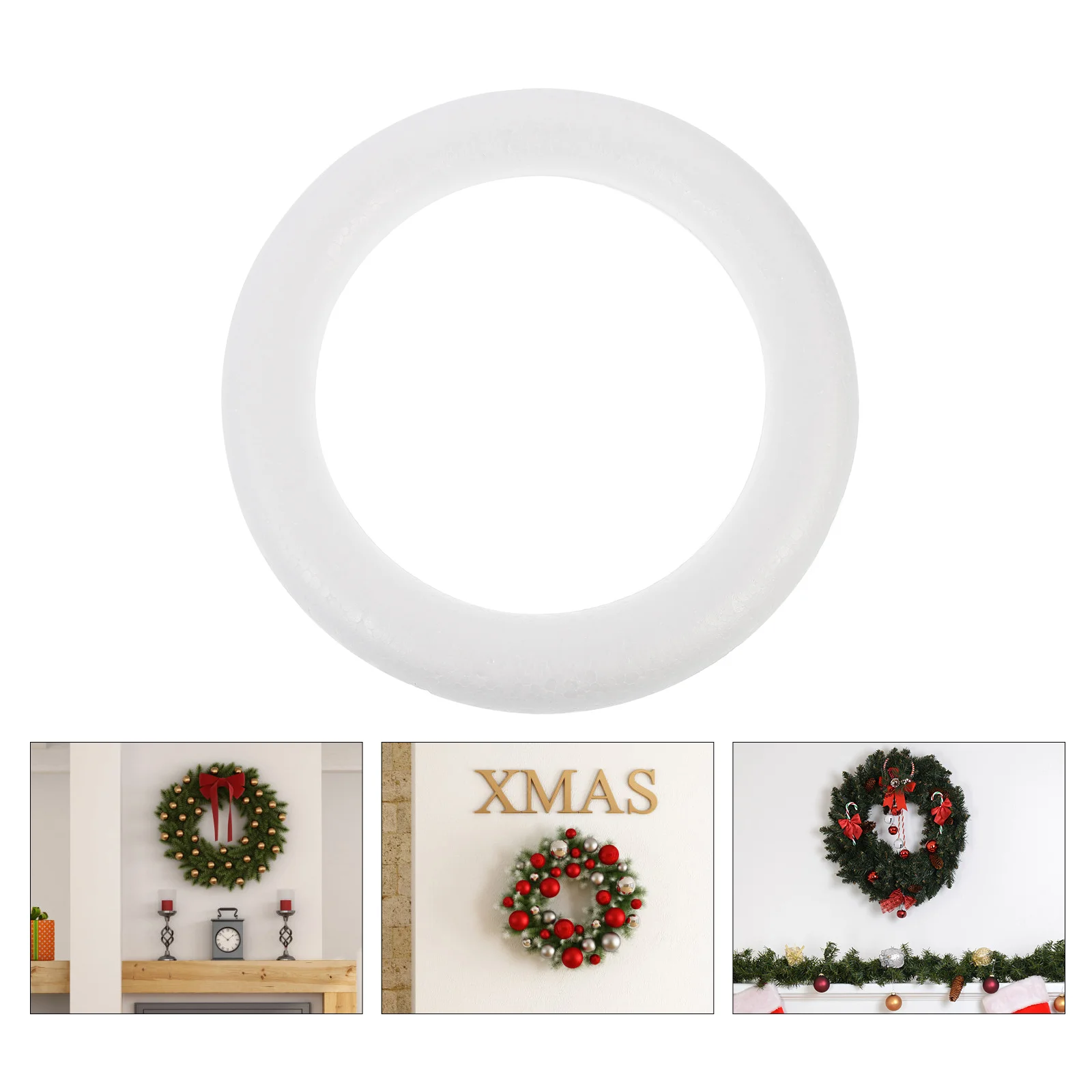 

Wreath Ring Styrofoam Christmas Polystyrene Rings Circle Craft Round Diy Crafts Mini Small Floralshapes White Form Formsmodel