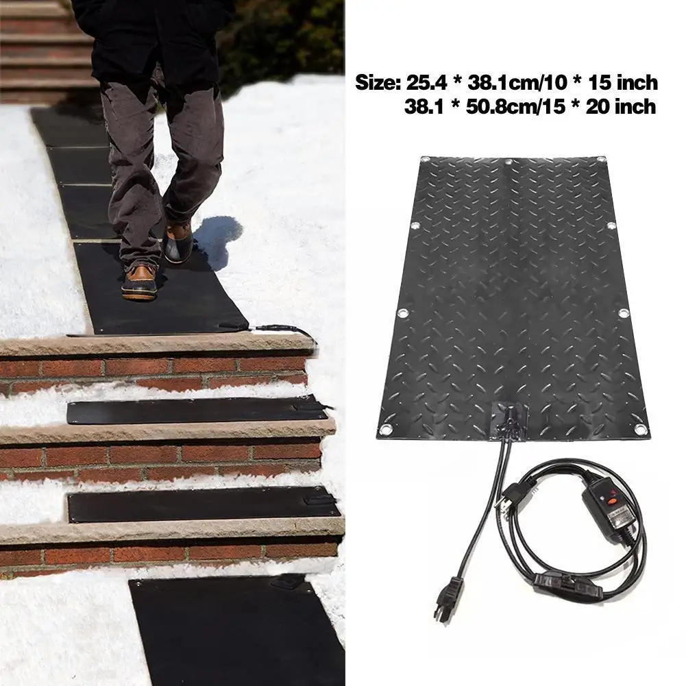 

Heated Snow Melting Mats For Stairs Heated Entrances Walkway Mat No-Slip Stair Heating Outdoor Mats 2 In/h Melting Speed Wi N0V3